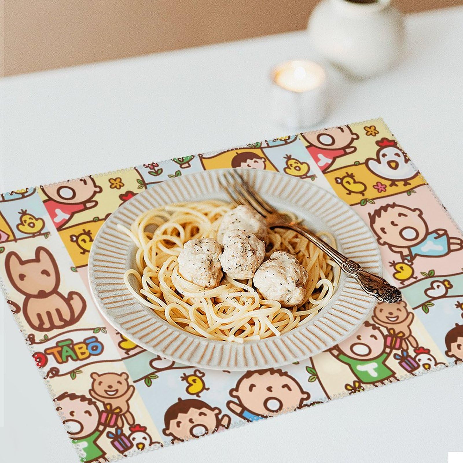 Amazon｜みんなのたあ坊 ランチョンマット 6枚セット食卓マット